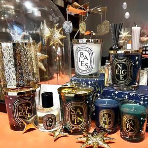 Velas Vela perfumada de 190 g que incluye cajas de cajas de collección bougie pare pare de regalos limitados compañero de boda de vacaciones 0407