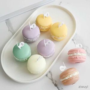 Kaarsen 1pc Handgemaakte Mooie Macarone Kaars Geurkaarsen Aromatherapie Bruiloft Woondecoratie Geurkaarsen INS Schieten Rekwisieten