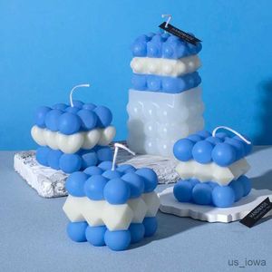 Bougies 3D Rose Cube Bougie Silicone Moule Boule d'Amour Rubiks Cube Gâteau Chocolat Silicone Moule Citrouille Crâne Tête Rubiks Cube Résine Moule