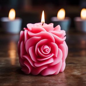 Kaarsen 3d rose pilaar kaarsen siliconen schimmel handgemaakte Valentijnsdag bloemboeket soap gips hars mallen bruiloft decor ambachten geschenken