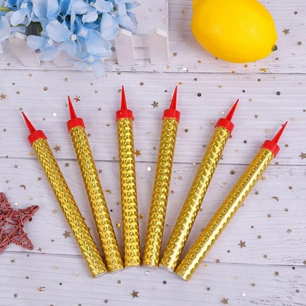 Bougies 6 pcs Gâteau d'anniversaire Multi Color Bar Party Fireworks Candle2465