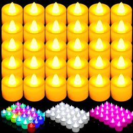 Bougies 612pcs coloré LED à piles sans flamme photophore fausse lampe de mariage fête d'anniversaire décoration de la maison lumières 231023