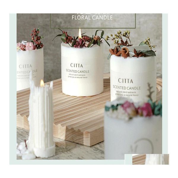 Velas Dormitorio Conjunto de fragancia de aceite esencial Mori Caja de regalo Día de la madre Flores secas Vela de aromaterapia Venta al por mayor Entrega directa a domicilio Otsny