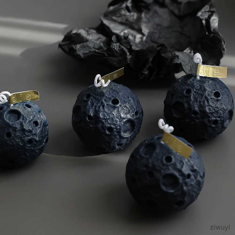 Candles Black candle Lunar scented candles creative bedroom Home decoration Candles home gifts souvenir spherical moon candles for home