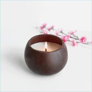 Velas velas 1pc coco natural velas de cera de cera