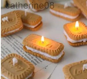 Bougies ornements de bougie mignons avec designs créatifs pour une forme de biscuits d'anniversaire aromathérapie bougies 1pc décoration intérieure d240429