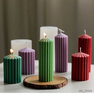 Velas cilíndricas gruesas, molde para velas de aromaterapia, molde de plástico con forma geométrica para velas, moldes de arcilla