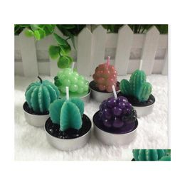 Kaarsen mode SUBTIVE planten Vlameloze kaarsen Pot Plant Kunstmatige Cactus Geurende kerstdecoraties Party Supplies 1 3YH Dr Dhlip