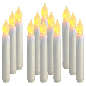 Bougies sans flamme 12 pièces LED 69 pouces à piles conique pour fête salle de classe église anniversaire décor 231019