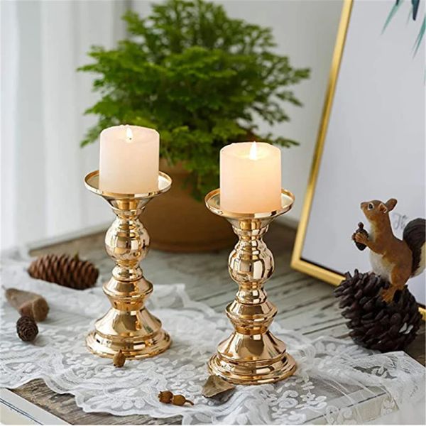 Cougies Golden Boldle Bolllers Decorations de table de mariage Metal Stand Candlestick pour le mariage Bar Bar Party Room Home Decor