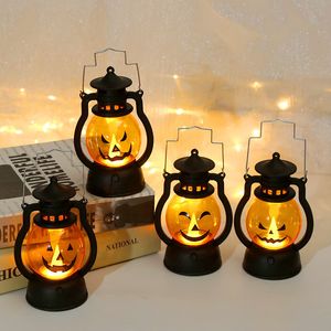 Bougies Halloween atmosphère décorative arrangement de lumière ornements créatif petite lampe à huile électronique bougie de poche citrouille 230808