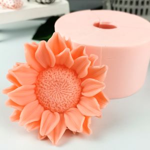 Kaarsen HC0284 PRZY Grote Kleine Zonnebloem Bloem Schimmel Siliconen Decoratie Plant Zeep Mallen Bloemen Kaars Mallen Boeket Maken Klei Hars 230726