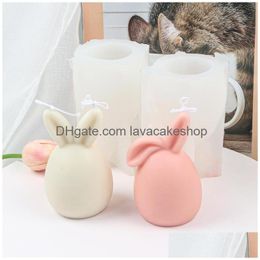 Bougies Décorations De Vacances Coquille D'oeuf Bougie Moule Sile Lapin Résine Mod Faire Animal Plâtre Chocolat Outils De Cuisson Fournitures 220531 Dhdxi