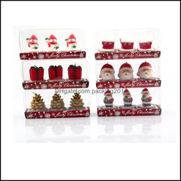 Bougies Décor À La Maison Jardin Fournitures Créatives Sans Fumée Joyeux Noël Décoration Pour Ornement Décorations De Noël Accessoires Drop Delivery 2