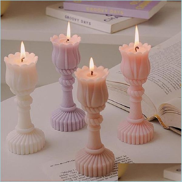 Bougies Ins Tip chandelier bougies parfumées pour la maison décoration de fête de mariage Po accessoires cadeaux créatifs livraison directe jardin Dhs9Y