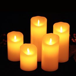 Kaarsen LED Vlamloze 3PCS 6PCS Lichten Batterij-aangedreven Plastic Pijler Flikkerende Kaarslicht voor Party Decor 230907