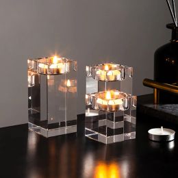 Bougies Nordic Crystal Glass Creative Romantic Bolllers Dinner Dîner et Decorations de table de mariage Ornements de bureau
