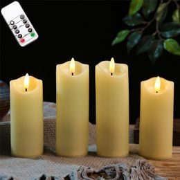 Kaarsenpakket van 234 realistische nep elektronische kerstkaarsen met afstandsbediening batterij bediende vlamloze pilaar raam kaarsen 221010