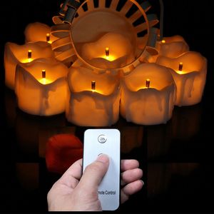 Bougies Pack de 6 ou 12 bougies à piles scintillantes avec led sans flamme à distance pour halloween alimenté à la maison 230808