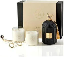 Coffret cadeau parfumé pour femmes, 2 bougies de 85oz, coupe-mèche de qualité supérieure, 110 heures de combustion, 231010