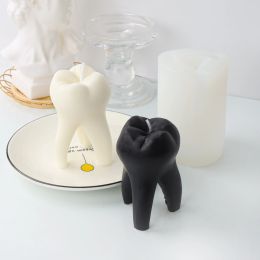 Kaarsen simulatie grote tand kaarsen schimmel diy creatief gips ornament siliconen schimmel kaarsen kaarsen maken benodigdheden harsvorm