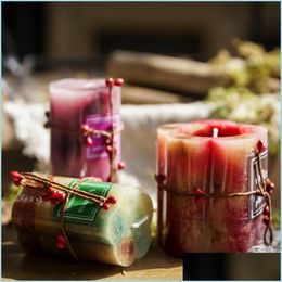 Kaarsen rookloze thee kaarsen romantische decoratieve bloem bloemblaadje natuurlijke soja wax valentijnsdag kerst aromatherapie drop del dhpxs