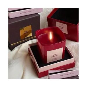 Bougies Encens de qualité supérieure parfumé par cerise perdue Fabous Vanille Oud Bois Soleil Blanc Bougie Bougie Par London Longue Odeur Cire Dro Dhay8