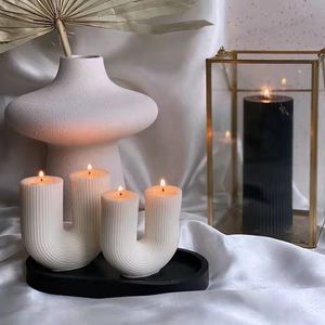 Bougies en gros bougie décorative pour la maison bougies parfumées géométriques en forme de U Ins arc-en-ciel pont chambre décor arôme 230725