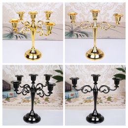 Candelabro Popular de Metal, soporte de vela de 5 brazos/3 brazos, candelabro para decoración de boda, candelabro de centro de mesa FMT2150