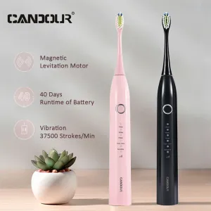 Candor Heads CD5166 Elektrische tandenborstel USB -lading Oplaadbare sonische tandenborstel voor vervanging van volwassenen met 16 borstelkop