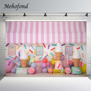 Candy Bar Cake Smash achtergrond Donut Sweet Girl Birthday Party Banners Ice Cream Car Decor Pink Fotografie Achtergrond Fotoson