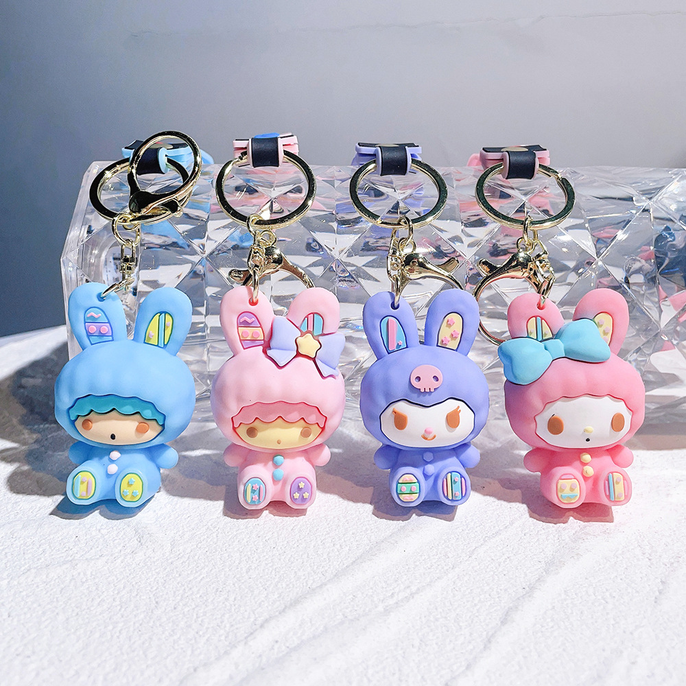 Candy Bow Cute Doll Creative Car Key Chain Backpack Pendant Couple Small Gift