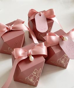 Candy Boîtes Diamond Shape Paper Gift Box Box Bodine Chocolate Packaging Board Favors for Invités Baby Shower Birthday Party8604413