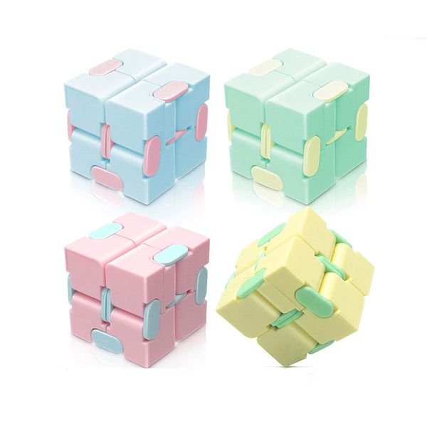 Color caramelo cubo Fidget juguete descompresión rompecabezas juguete dedo mano Spinners divertidos juguetes alivio del estrés regalo para niños adultos