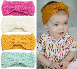 Snoep Kleur Designer Baby Solid Headbands Kids Jongen Meisje Haar Bogen Bohemen Oor Care Haar Clip Head Bands Accessoires voor Kind Hoofd Sjaal