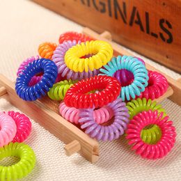 Snoep kleur haar ringen telefoon spoel ontwerp paardenstaart houder meisjes haarbanden kleurrijke elastieken haar stropdas armbandst2c5222