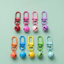 Candy Color Small Bell Ring Charm Keychain Hanger Keyring Car Bag sleutelhang ketting sieraden Gift Headset Case Keyring