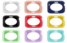 Candy Color Smart Watch Protection Silicone Case pour Apple Watch 1 2 3 4 Generation Watch TPU Case 38 42 40 44mm5902524