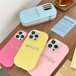 Étuis pour iPhone en silicone souple couleur bonbon pour 15promax Plus 13 14promax 12 12pro Desigenr Étuis pour iPhone unisexes Cadeaux de couverture de téléphone portable à la mode