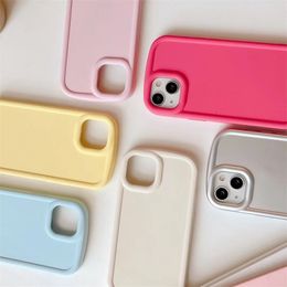 Funda de tpu suave de color caramelo para iPhone 14 13 12 11 15 Pro Max XS XR 7 8 Plus SE para iPhone15 15promax Fundas traseras precio de fábrica