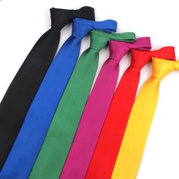Candy Color liens for Men Women Polyester Classic Neckties Mens Neck Elies 8 cm Largeur Tie Skinny Solid Necktie for Wedding Party
