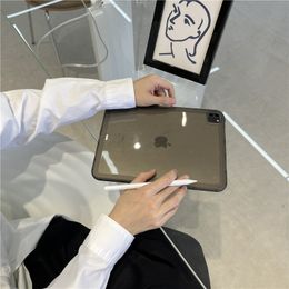 Étuis transparents en silicone TPU couleur bonbon pour nouvel ipad mini 10,2 pouces ipadair 3 4 5 ipadpro 2021 plein écran Antichoc dos complet couvre caméra de protection super mince