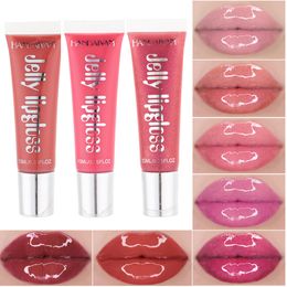 Brillant à lèvres imperméable à l'eau de couleur bonbon naturel longue durée hydratant liquide rouge à lèvres paillettes brillant à lèvres