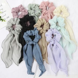 Couleur bonbon femmes cheveux Scrunchie arcs élastique pour queue de cheval bandeau noeud noeud Scrunchy filles cheveux cravates cheveux accessoires de noël