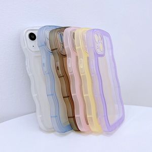 Candy Colors Clear Protect Cases pour iPhone 15 14 13 12 11 Pro Max X XS MAX XR Skin de téléphone portable TPU Backed Cover Protector Skin Case Prix d'usine