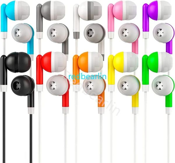 Auriculares de dulces universal 3.5 mm jack desechable auriculares auriculares auriculares a los auriculares a la mano forsamsung android mp3