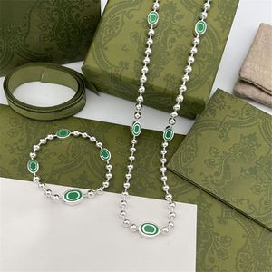 Collares con colgante de círculos concéntricos de color verde caramelo para mujer, pulseras de cuentas bonitas de plata, collar entrelazado de conveniencia ingeniosa