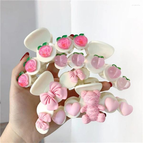 Candy Pink Peach Hair Clip for Women Girls Big Size Clips Clips Hairpin Fashion Accessoires de style ACCESSOIRES