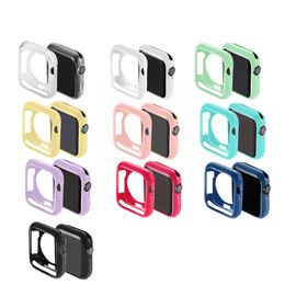 Funda de silicona Candy para iWatch Series 8 7 6 5 4 funda protectora ultrafina funda suave de TPU a prueba de golpes