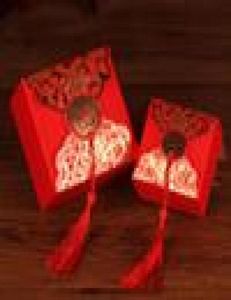 Boîte de rangement de bonbons pour cadeaux 50pcslot rouges de mariage rouges Organisateur de faveurs organisateur de papier de fête Small Things Boîtes de rangement Cand7334293